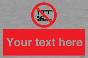 Custom Do not swim in the vicinity of piers